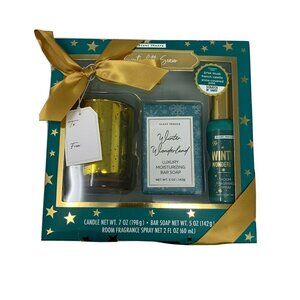 Scent Theory Winter Wonderland Gift Set Bar Soap Room Fragrance Soy Candle NEW